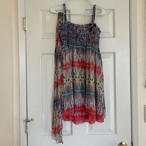 Cute summer denim/chiffon dress and scarf